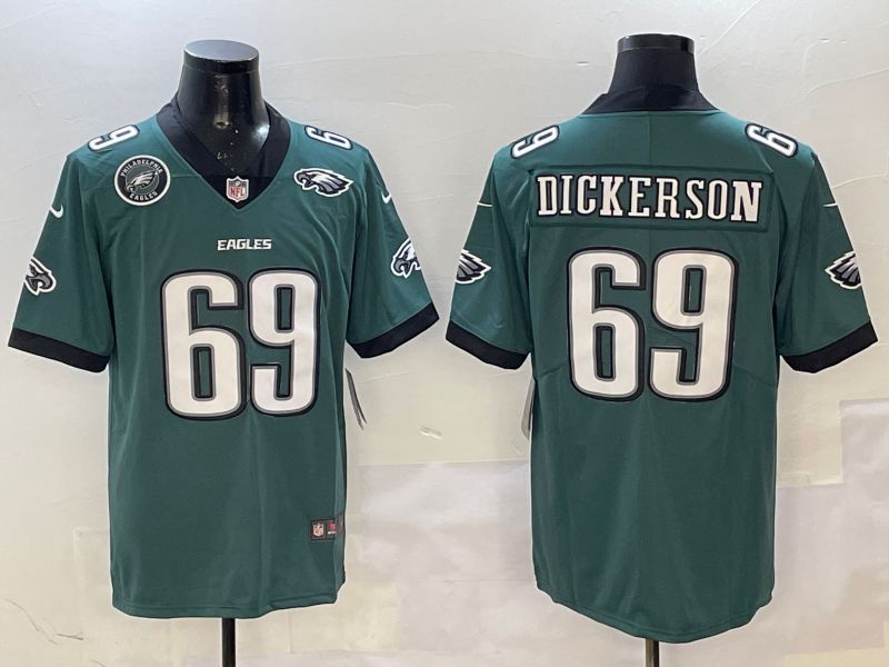 Men Philadelphia Eagles 69 Dickerson Green Second generation 2025 Nike Limited NFL Jersey style 6
